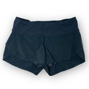 Lululemon Speed Up Short Lined Running Shorts Black 2.5" Women’s Size 2